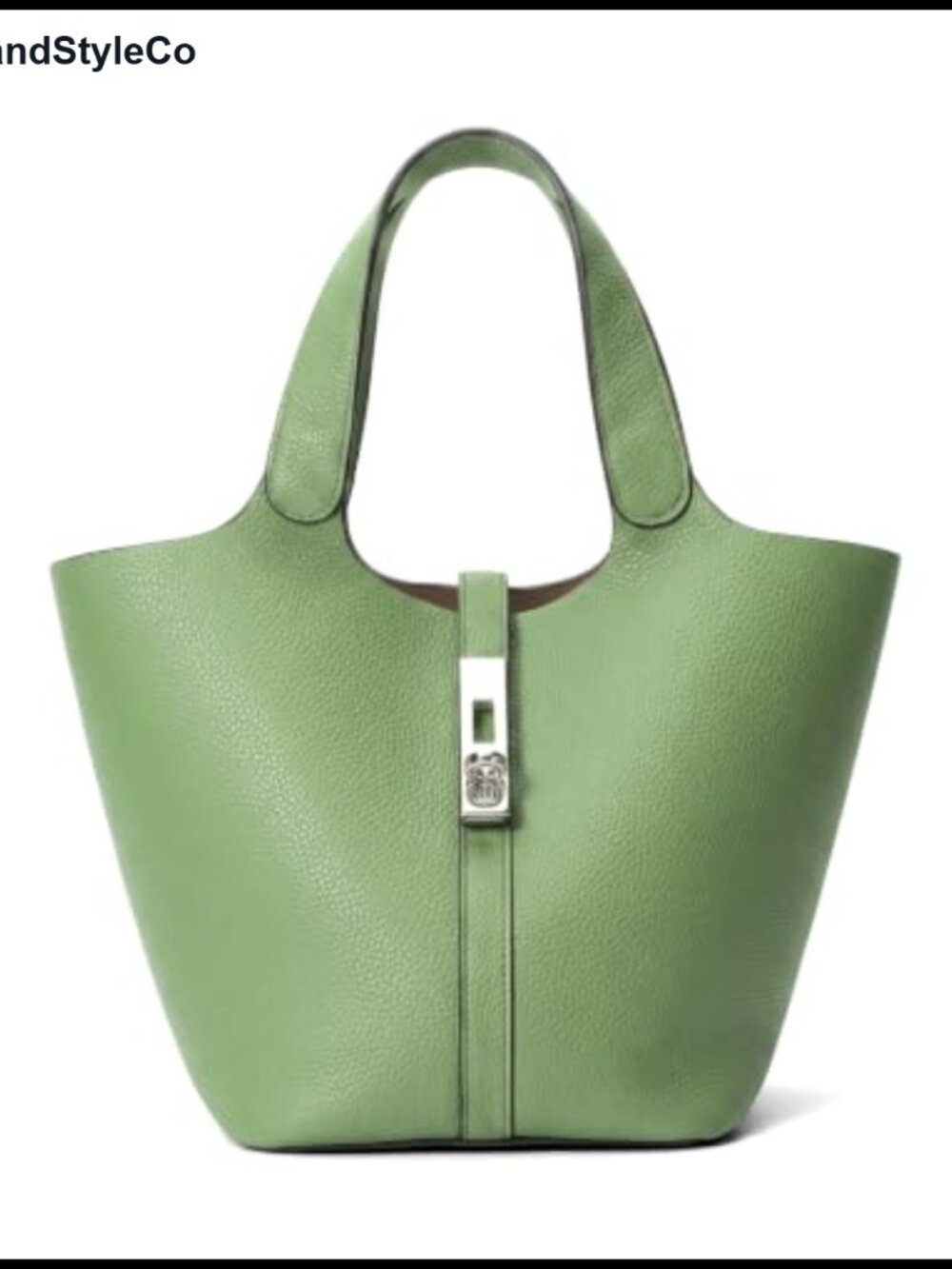 Vegan Leather Bucket Purse Women Top Handle Handbag Detachable Pouch